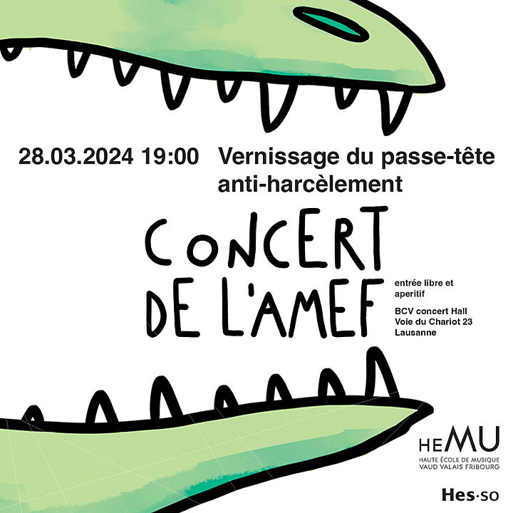 Le vernissage du projet, soutenu par la HES-SO, aura lieu le jeudi 28 mars avec le concert des étudiantes de l’AMEF.  