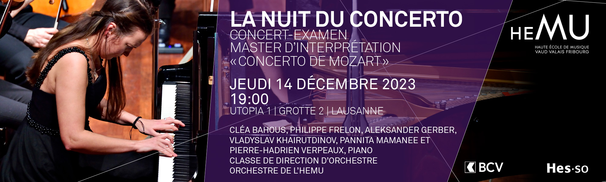 LA NUIT DU CONCERTO CONCERT EXAMEN CONCERTO DE MOZART
