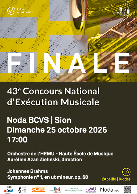Finale du Concours National d’Exécution Musicale du Concours de Riddes 2026