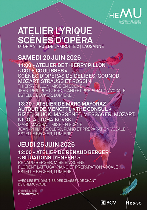 Atelier lyrique - semestre 2 - semaine de stage et représentation