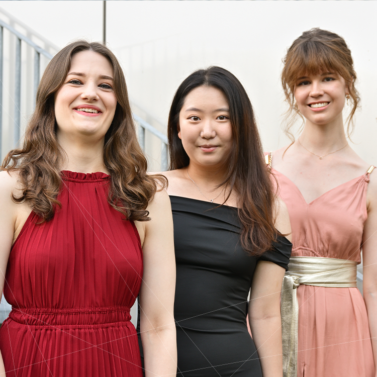 Trois musiciennes récompensées : Maria Sotriffer, Anna Spirina, Sangeun Han