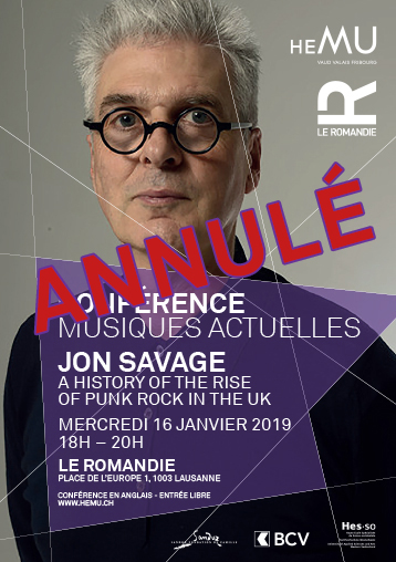 Conférence musiques actuelles : Jon Savage - A History of the Rise of Punk Rock in the UK